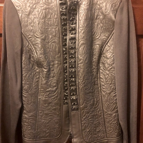 Nygard faux leather jacket with nylon sleeves and back - Picture 5 of 5